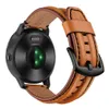 Lederen riemen 20mm voor Garmin VivoMove HR VivoActive3 Universal Cowhide Watchband vervangende horlogeband polsbandje
