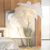 Luzes de teto nórdico avestruz penas lâmpada lâmpada de luz de cobre moderno moderno iluminação decoração home luminaria