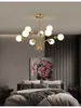 Lámpara Led de bola de cristal de estilo nórdico, lámpara colgante de Cobre dorado, decoración para sala de estar, comedor, dormitorio, accesorios de iluminación