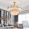 Modern Crystal lamps Chandelier For Living Room Luxury Round Gold Chandeliers Lighting Home Decoration LED Cristal