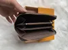 Top quality women original box purses luxury real leather multicolor short wallet Card holder Holders single classic zipper pocket designer wallets long purse