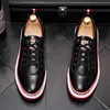 Classic White Mäns Casual Klänning Bröllopsfestskor Vår Höst Bekväm Black Leather Sneaker School Walking Fashion Designer Loafers