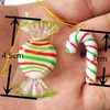 6pcs Personalizzato Handmade Murano Vetro Figurine Bella Miniatura Albero di Natale Ornamenti Giardino Casa Decorativa Set di regali decorativi Set 201201