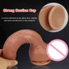 NXY Dildos 5 9 tum L Realistisk Dildo med kraftfull sug Cuprealistic Penis Sex Toy Flexibel G Spot Curved Shaft and Ball 0105