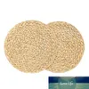 4Pcs Natural Handmade Straw Woven Placemat Round Braided Placemat Mat Table Mat8270073