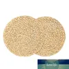 4pcs Natural Paille à la main Passemat tissé rond Traded Plememat Mat Table Mat8270073