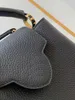 M56770 CAPUCINES MINI-Handtasche aus Taurillon-Leder in der Farbe Atlantic Dark Blue, klassische Damen-Tragetaschen, die in der Hand oder über der Schulter getragen werden186M