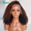13x6 Curly Lace Front Human Hair Wigs Pre Plucked Ombre Lace Front Wigs Short Bob Wigs Brazilian Remy Lace Frontal Wig6840772