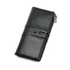 Fashion Women Organizer Long Wallet Clutch Purse Real Genuine Leather Soft RFID Wallets