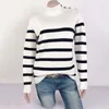 Autumn Gurtleneck Women Women Turtleneck Sweater fêmea listrada de suéter de pescoço alto Mulheres Jumper Jumper Knit 201221