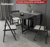 folded dining table