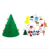 3D DIY Christmas Tree Year Children Gifts Toy Artificial Decoration with Detachable Hanging Ornaments Felt Y201020