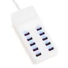 50W 10 portas USB Carregador 5V / 10A Intelligent Rapaz Charging Station para Telefone Samsung Tablet