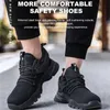 Sluicing Mens Safety Shoes Steel Toe Workafety Plus Size Men Security Security Punture Proof Boots Work Sneabable Sneakers Y200915