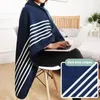 Confortável multifuncional quente cobertor Moisture Wicking Polar Lesão Shawl Flannel Cobertor Soft Grid Stripe Cobertor GH1098