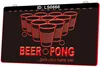 LS0666 Beer Pong Gets Your Balls Wet 3D Engraving LED Light Sign Wholesale Retail