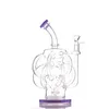 Hockahs Glass DAB Rig Super Vortex 12 재활용 튜브 워터 파이프 14mm 조인트 오일 리그 Bongs Heady Bowl