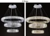 Modern LED Crystal Chandelier Lamp Livingroom Villa Luxury Trappa Cristal Stor heminredning Ljusfixtur med guld / Silver