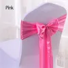 280*16cm Elegant Chair Cover Sashes 19 Colors Spandex Chair Cover Bands Chair for Home Party Wedding Decoration Accessories Seat Covers