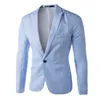 Marque Blanc Blazer Men 2020 Nouveau arrivée pour hommes Slim Fit Blazer Veste coréenne élégante Bouton Single Men Costume Vente Homme T200502