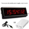 Orologio da parete per conto alla rovescia digitale LED da 15 pollici con un pulsante di arresto e switch remoto per ostacoli RacingTimerred 29x10cm2807004