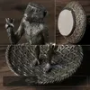 Decorative Objects & Figurines Nordic Creative Resin Retro Monkey Simulated Animal Glass Cover Crafts Ornaments Modern Home Decorations Acce