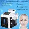 10 I 1 vatten dermabrasion Microdermabrasion hydro peel spa -maskiner för huden liifting och skärpning