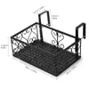 Hanging Rack Organizer Flower Pot Storage Basket Rack Closet Holders Balcony Rail Planter Shelf Fence Railing Flower Pots Holder19307867