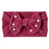 Schattige prinses meisjes zachte nylon boog hoofdband baby bowknot haarband pasgeboren geknoopte headwrap kinderen haaraccessoires