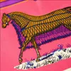 Шелковый шарф на шею, женский саржевый шарф с десятью лошадьми и принтом, красный платок с животными, Femme Echarpe, женские шелковые квадратные шарфы 1001008329502