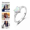 XINSOM Fashion 925 Sterling Silver Rings For Women Romantic Heart Shape Opal Rings With Zircon Engagement Wedding Jewelry Gifts1