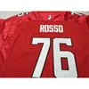 Mannen Rutgers Scarlet Knight ROSSO #76 echte volledige borduurwerk College Jersey maat S-4XL of aangepaste naam of nummer jersey