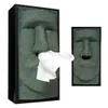 Tissue storage box creative Head Facial Tissue Box Holder Cover Dispenser Face Easter Island Retro Home Organization case #C Y2003229k