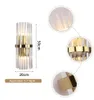 Lampada da parete moderna in cristallo a LED Oro Decorazioni per la casa Apparecchio di illuminazione Camera da letto Corridoio Sconce