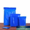 100st 5.1MIL BLUE PLASTIC ZIP LOCK BAG RESEALABLE DIPPER Vattentäta smycken Halsband Armband Tillbehör Förpackning Storage