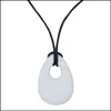 Wholesale Baby Teether Silicone Teardrop Pendant Baby Teething Necklace Teether Autism Sensory Chewing Baby Chew Toy