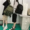 Large-capacity black backpack female Korean version of the wild cool ins male tooling school bag student travel backpack LJ201029