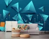 Moderne 3D Stereoscopische behang Minimalistische Drie-Dimensionale Abstracte Geometrische Wallpapers Gouden Lijn Achtergrond Muur