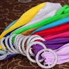 100 stks/partij Lycra Spandex Stoel Cover Sash Bands Met Gesp Bruiloft Banket Stoel Decoratie