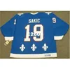 男性＃19 Joe Sakic Quebec Nordiques 1992 CCMビンテージレトロな家ホッケージャージーまたはカスタム任意の名前または数字レトロジャージ