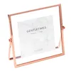 Vintage Rose Gold Antique Silver Metal Floating Desk Photo Frame for Picture Poster Arts Leaves Feathers Flower 4x4 4x6 5x7 inch