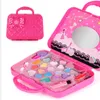 Kids Makeup Suitcases Dressing Cosmetics Girls Toys Plastic Beauty Safety Pretend Play Toy Children Baby Girl Make up Game Gifts LJ201009