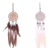 DreamCatcher Weaving Lace Dream Catcher Girlish Heart Retro Dream Feather Ornamenti per porte Ciondolo Decorazione da appendere a parete