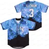 DJ ILLENIUM Jersey Singer 3# Herren-Baseball-Trikots, genäht, weiß, schwarz, modische Version, Diamond Edition, Top-Qualität