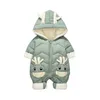 Marca bebê inverno snowsuit plus veludo grosso bebê meninos macacão 0-3 anos recém-nascido romper menina roupas macacões toddler casaco 201128