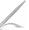 Silver Aluminum Professional Manual Tattoo Pen Permanent Makeup Tattooing Pens 3D Eyebrow Embroidery MicroBlading