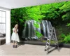 ロマンチックな3D風景壁紙エメラルド森林滝3D壁紙リビングルーム寝室装飾3D壁紙壁紙