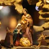Zayton Nativity Scene Set Informe de Natal Santa Família Estátua Cristo Jesus Maria Joseph Figura Católica Ornamento Decoração de Casa 225618770