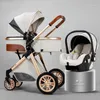 designer New Baby Stroller High Landscape 3 in 1 Baby Carriage Luxury Pushchair Cradel Infant Carrier Kinderwagen Car1 suit popular fashion