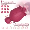 NXY Vibrators vibrador Rosa potente para mujer, consolador estimulador de clítoris, pezón, coño, lamer, juguetes sexuales femeninos adultos 181209